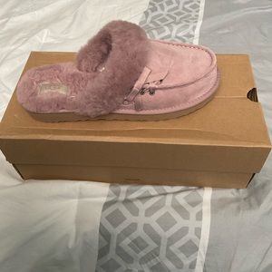 NEW Ugg Beachwood Slipper Shearling Wool Dusk Pink Bow Slip Ons Women Size 11